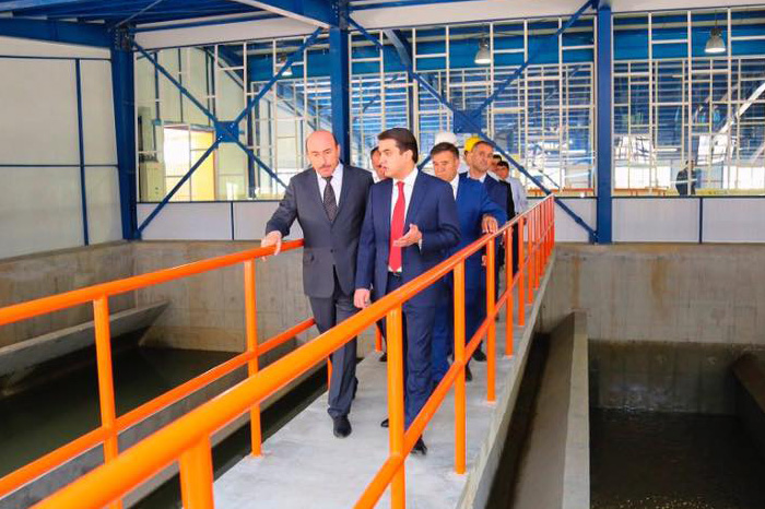 Mayor of Dushanbe Rustami Emomali on June 21, 2017 put into operation the filtration station "Samotechnaya"