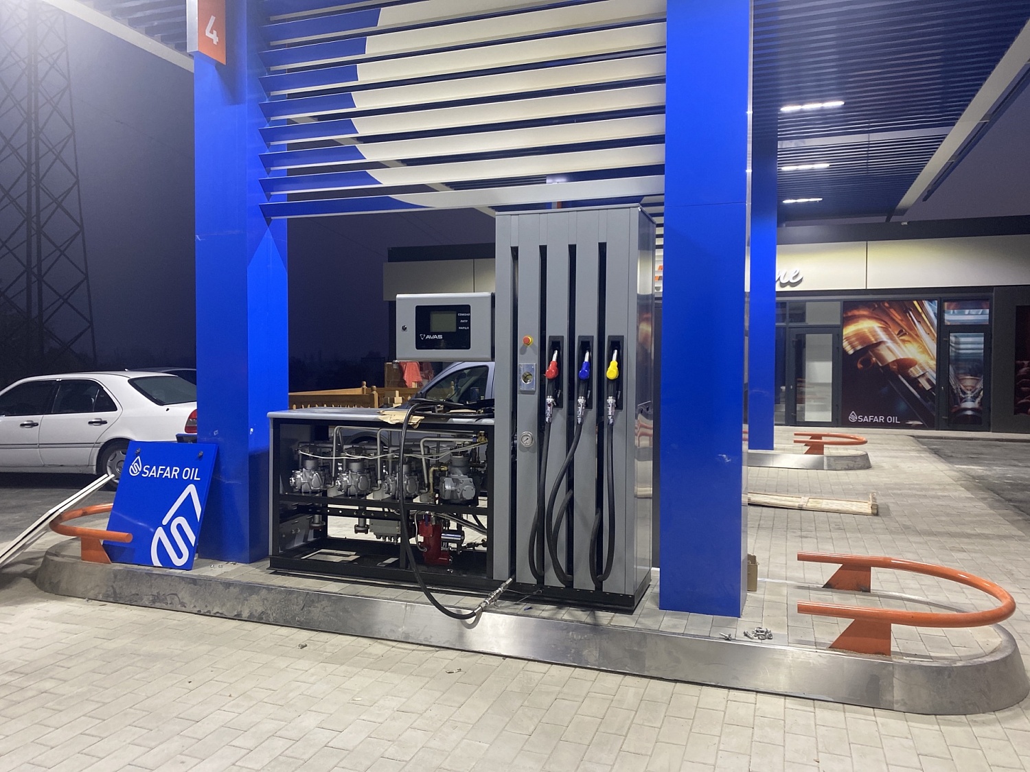 Installation of fuel dispensers at the new gas station